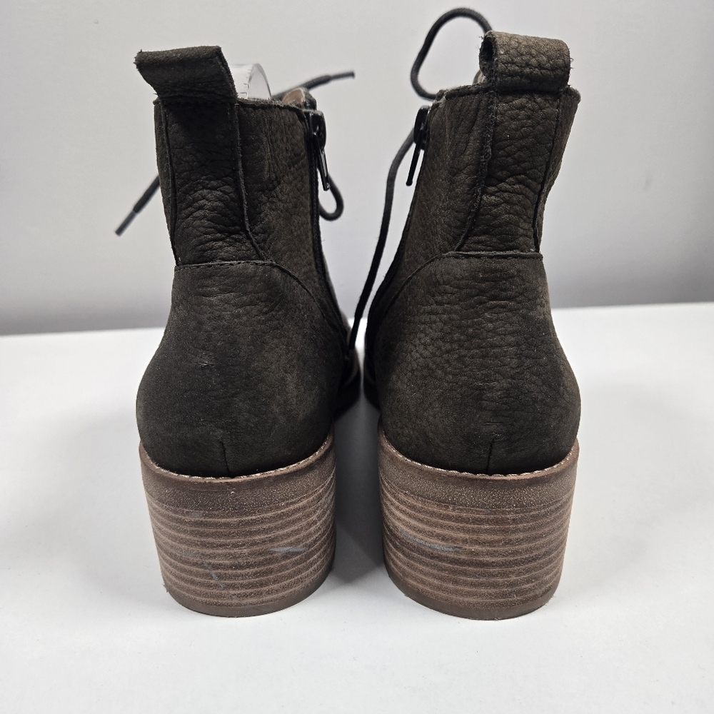 Lucky Brand Dark Green Leather Boots - Picture 4 of 7